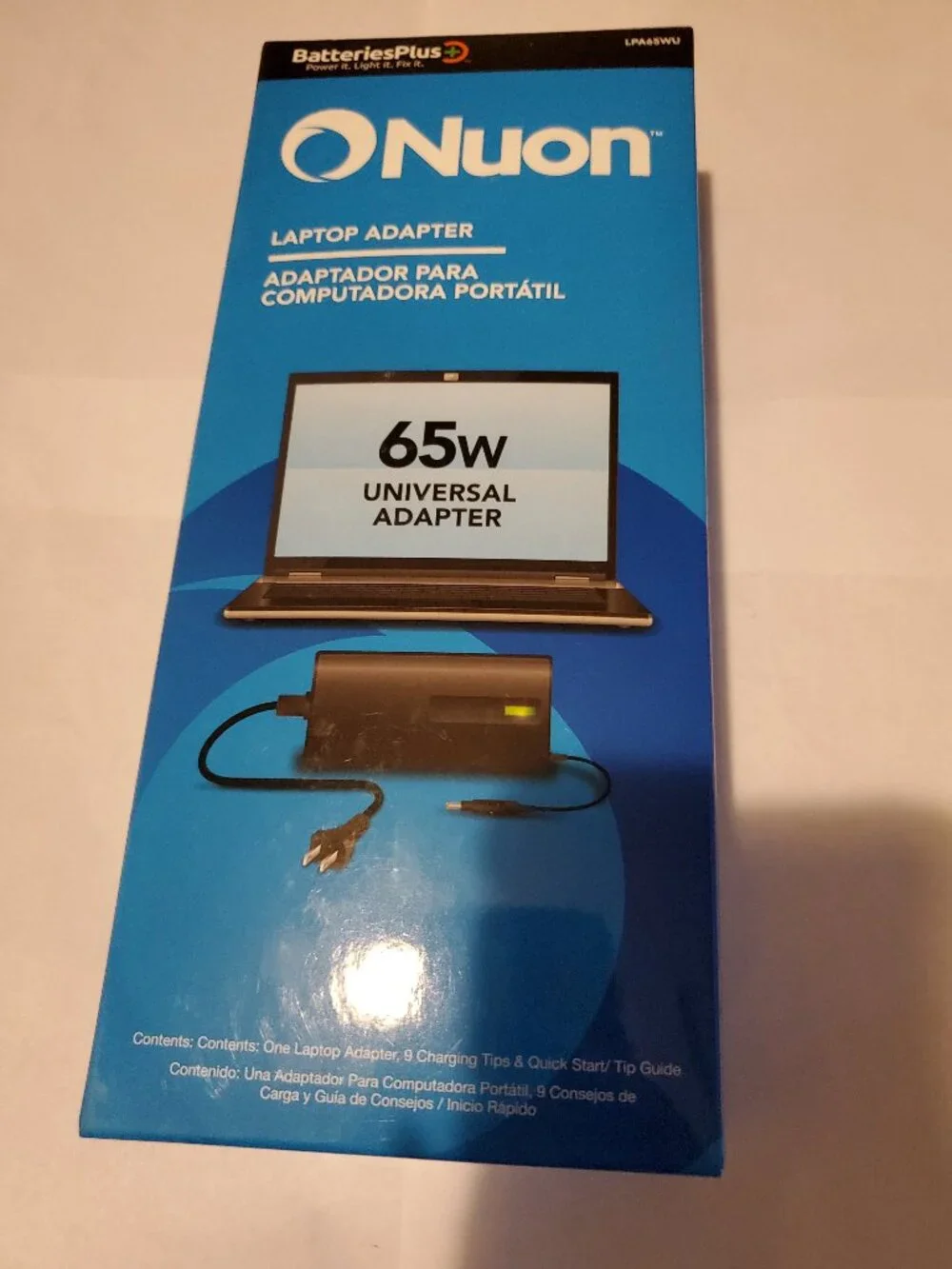 NEW NUON LPA65WU 65W UNIVERSAL LAPTOP ADAPTER BATTERIES PLUS